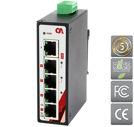 Průmyslový Ethernet switch 5 portový