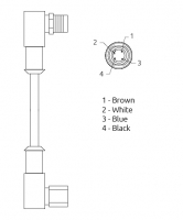 4 žílový kabel s konektory M12, MRFID EC L4 1